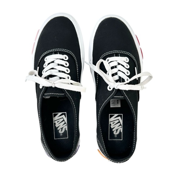 VANS Limited Edition Authentic Stackform Black Oversize Floral Platform Sneakers - Picture 8 of 12